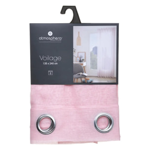 Voilage "Moly" rose clair 135x240cm