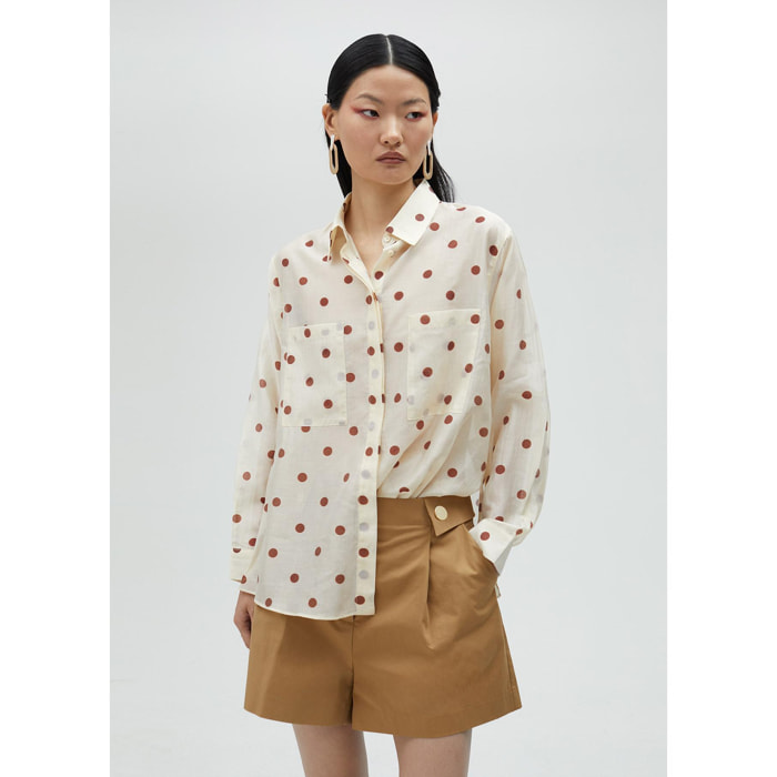 Camicia pois semitrasparente