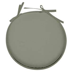 Galette de chaise ronde unie aux multiples couleurs - Vert