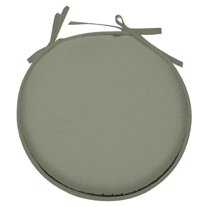 Galette de chaise ronde unie aux multiples couleurs - Vert
