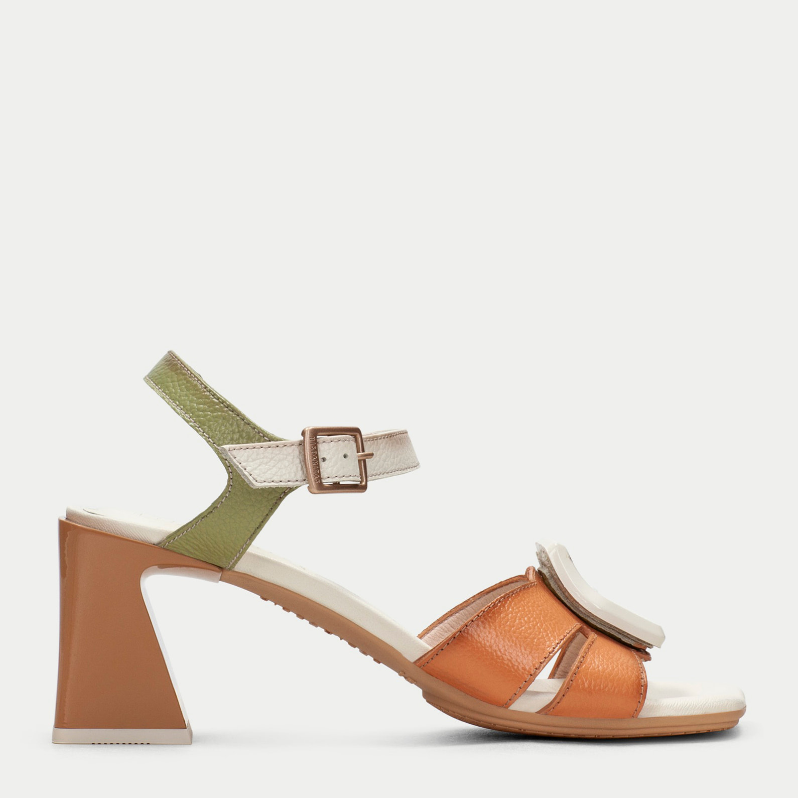 Sandalia Tacon Mallorca Aloe crema melocoton 6,5 cm