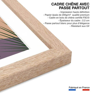 Affiche Perros Guirec Affiche + cadre en bois - Chêne