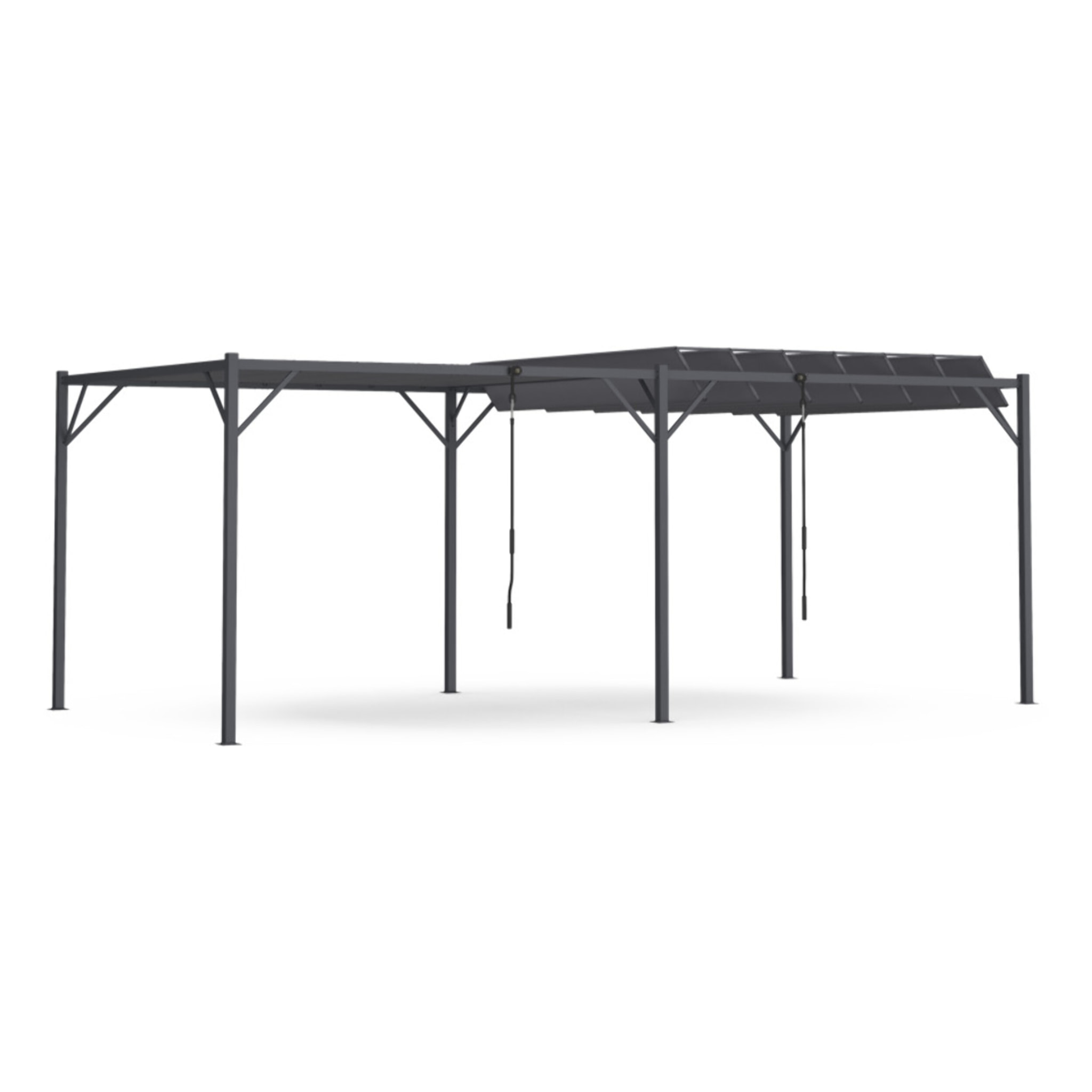 Pergola Venice 3x6m toit lames orientables gris