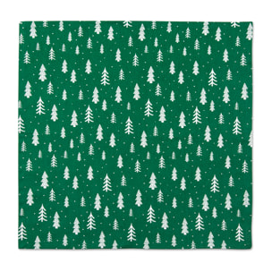 Set runner con 2 tovaglioli Excelsa – Green Winter, Cotone verde