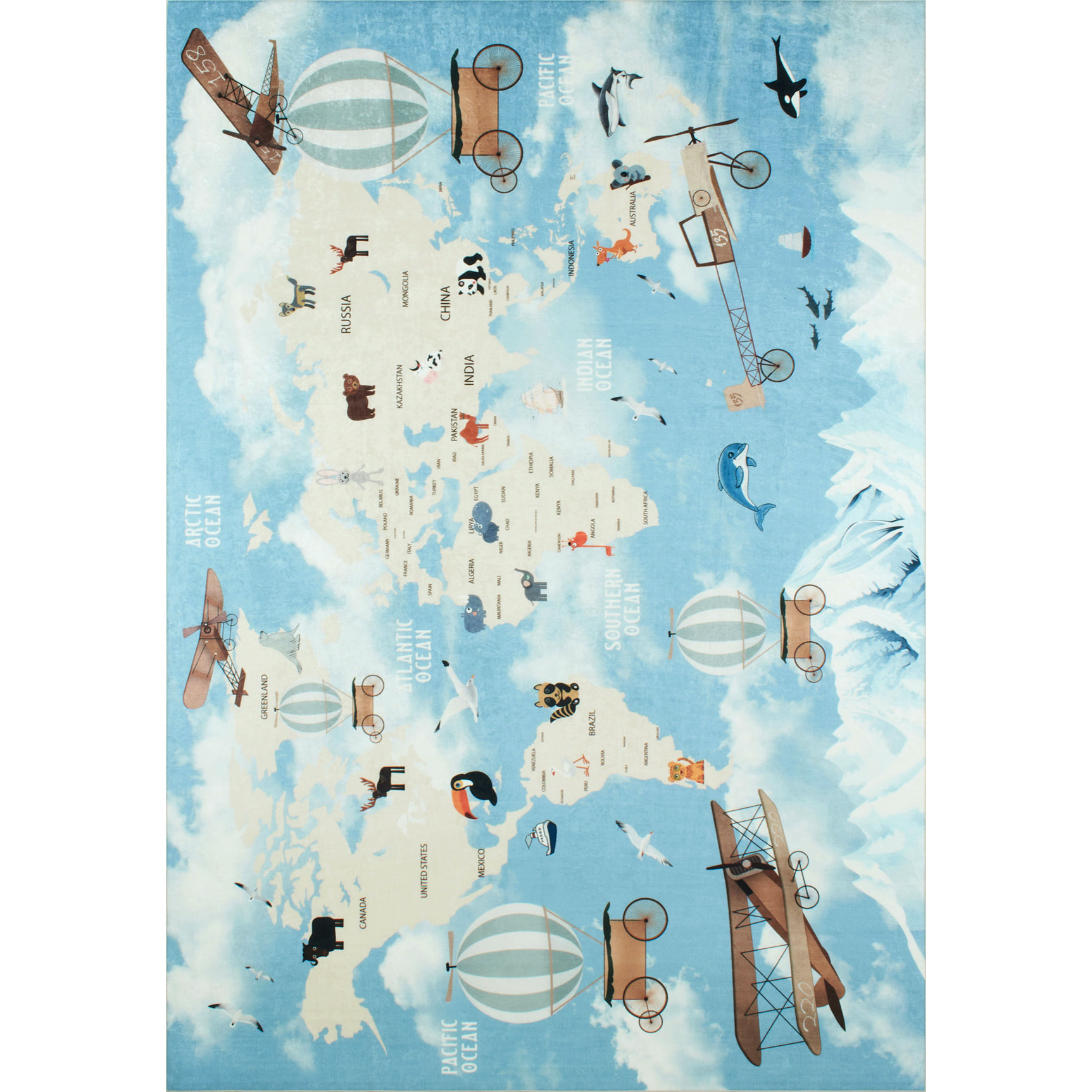 HAPPY - Tapis enfant carte du monde