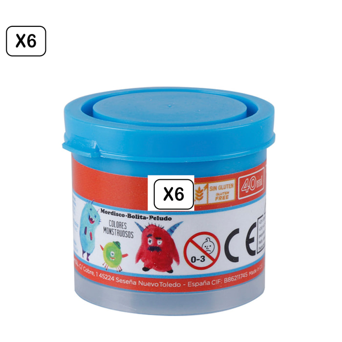 PACK 6 UDS TÉMPERA 40 ml AZUL CELESTE