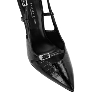 PHILIPP PLEIN Scarpe slingback SKULL