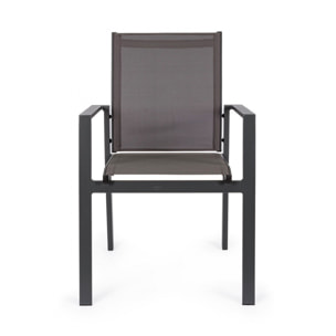 Set di 6 poltroncine CROZET impilabili antracite