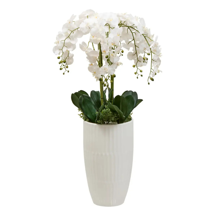 Fleur Artificielle Hotel H130cm avec Pot Blanc