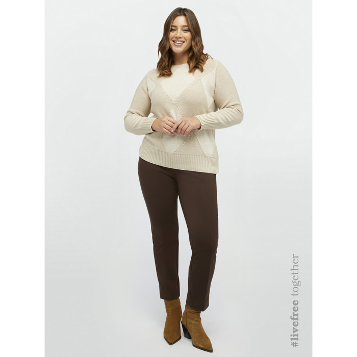 Fiorella Rubino - Pantalones skinny de viscosa LENZING™ ECOVERO™ - Marrón