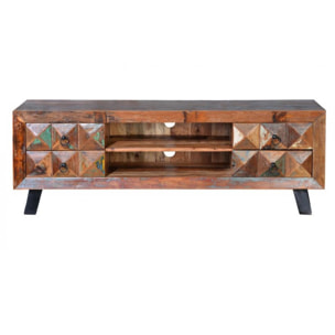 Mueble TV - madera reciclada - 155x40x55cm