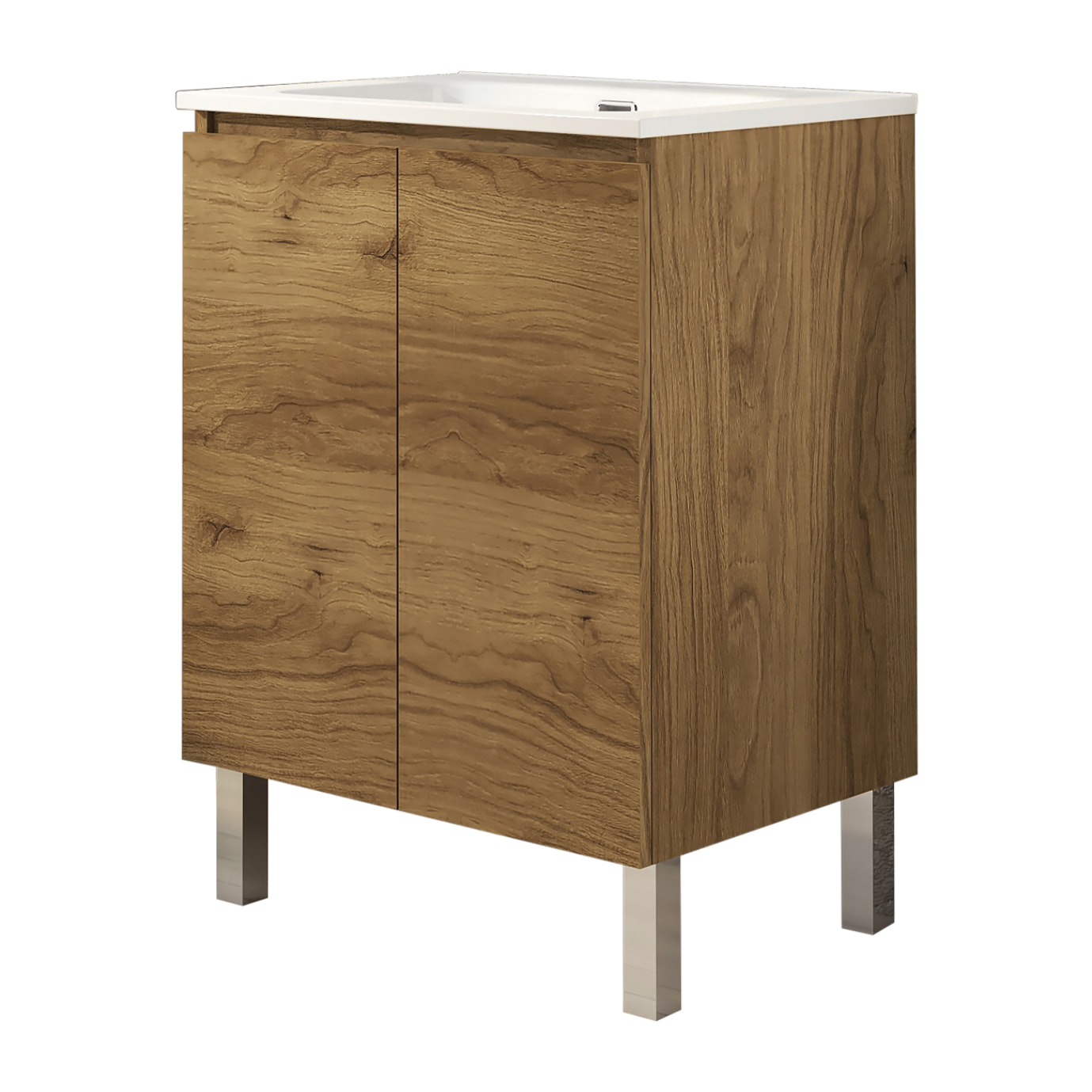 Ensemble de Salle de Bain Lust | 60 cm Teka | Deux Portes | Lavabo Encastré | N'inclut pas le Miroir | Meuble Assemblé | Alday