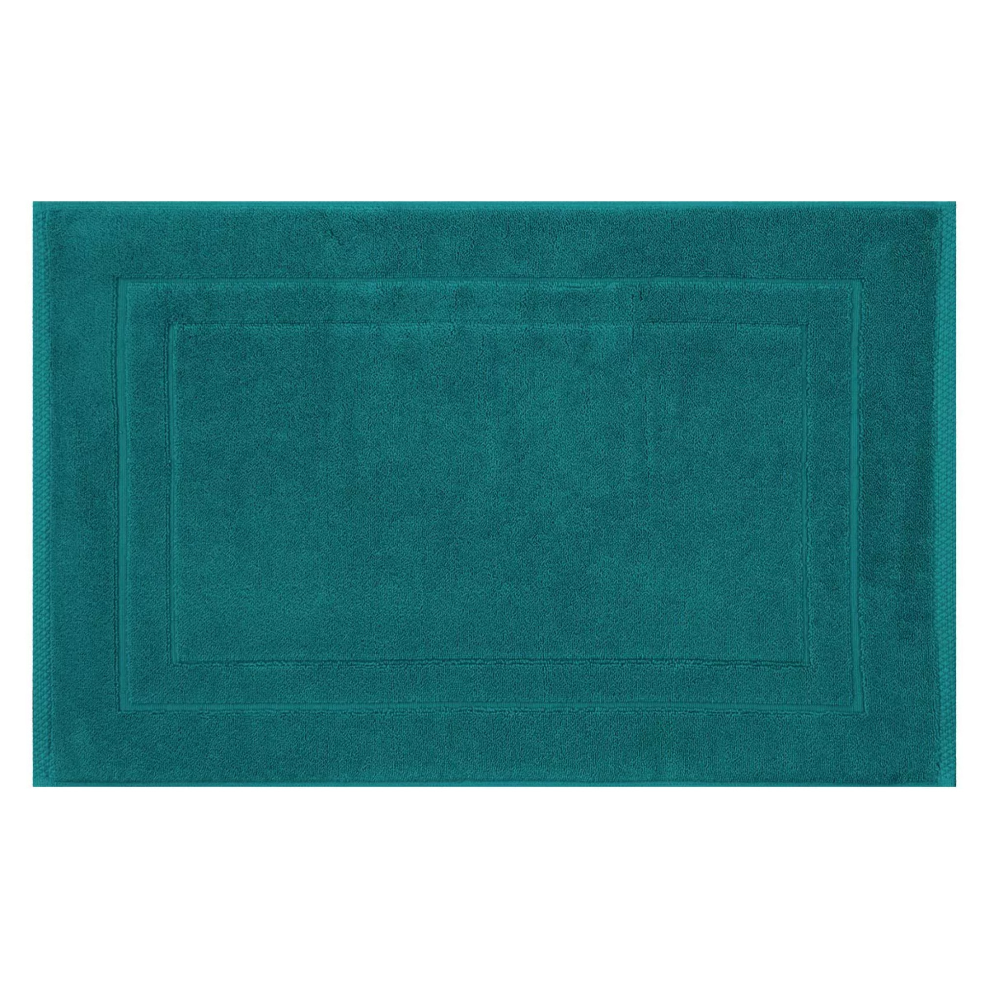 Tapis de bain pur coton 900 g/m² uni vert Elea emeraude
