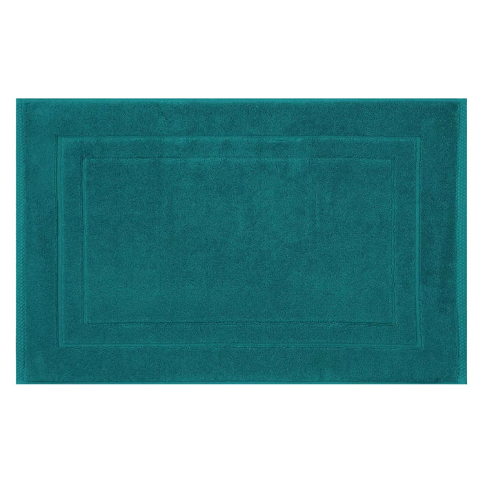 Tapis de bain pur coton 900 g/m² uni vert Elea emeraude