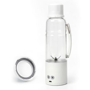 Batidora portátil HD-12 de 600 ml con potente motor de 370W, con batería recargable de 6000mAh.
