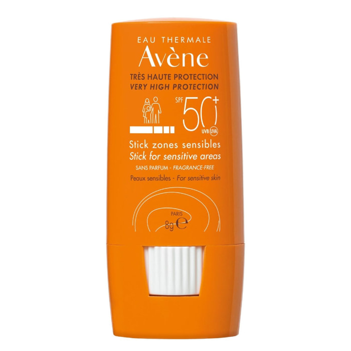 Protection Solaire - Stick Zones Sensibles SPF50+ - Peaux Sensibles 8 g