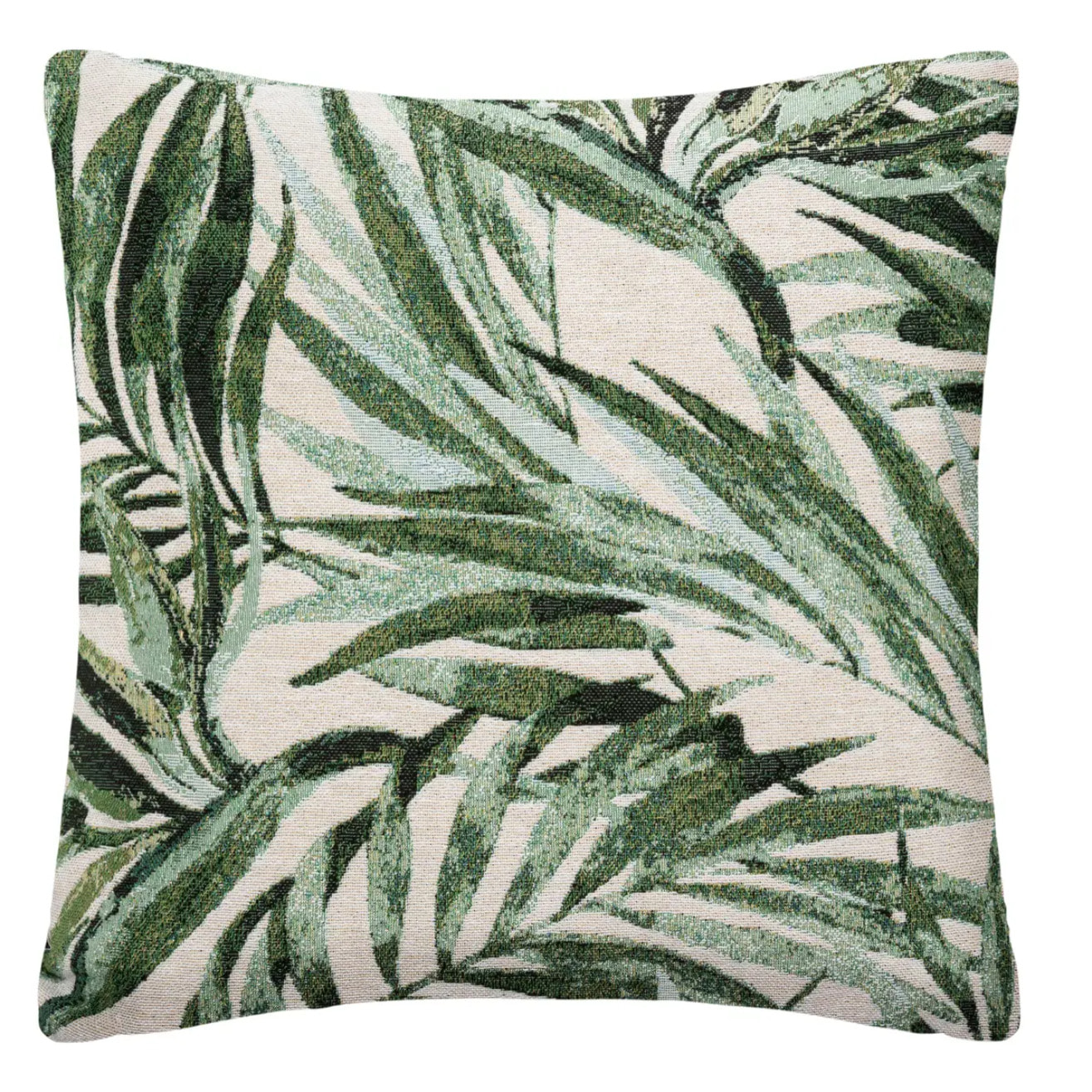 Housse de coussin "Tropique" vert cèdre 40x40cm
