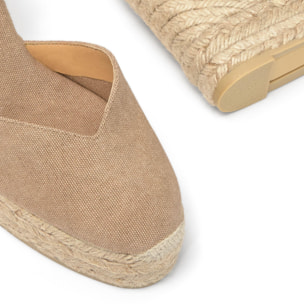 Alpargata cuña de yute 11cm doble plataforma