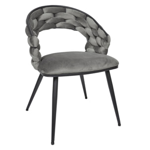 Chaise Sawyer Gris - Lot de 2