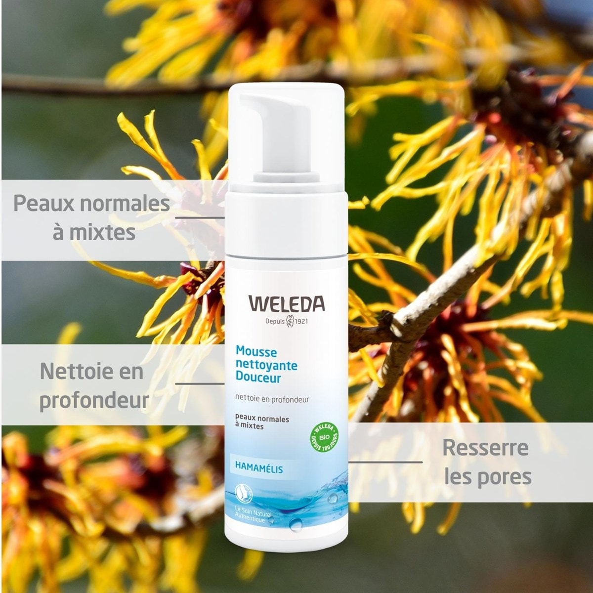 WELEDA - Mousse nettoyante Douceur Hamamélis - 150 ml