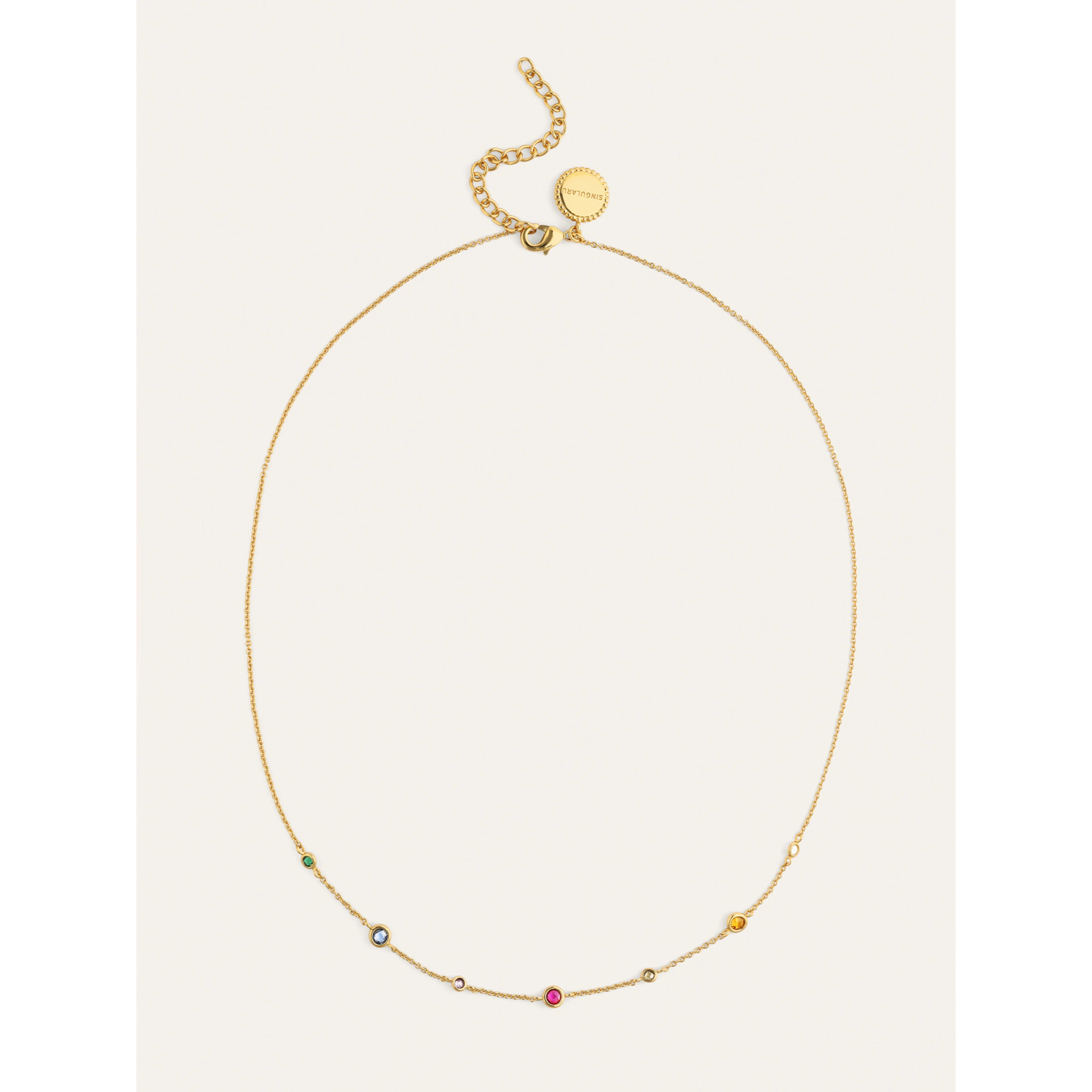 Collar New Orbit Multicolor Baño Oro