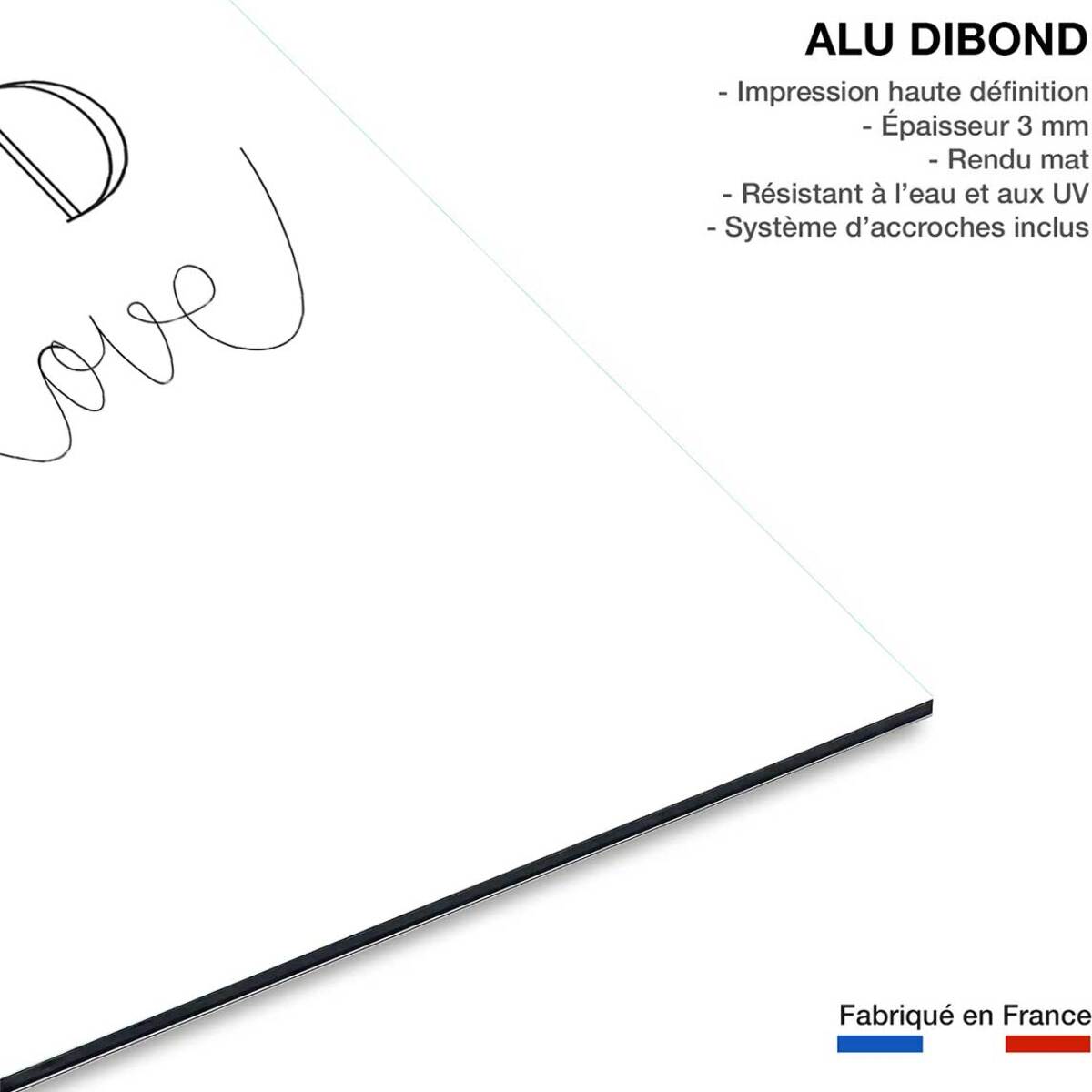 Tableau food love Tableau alu Dibond