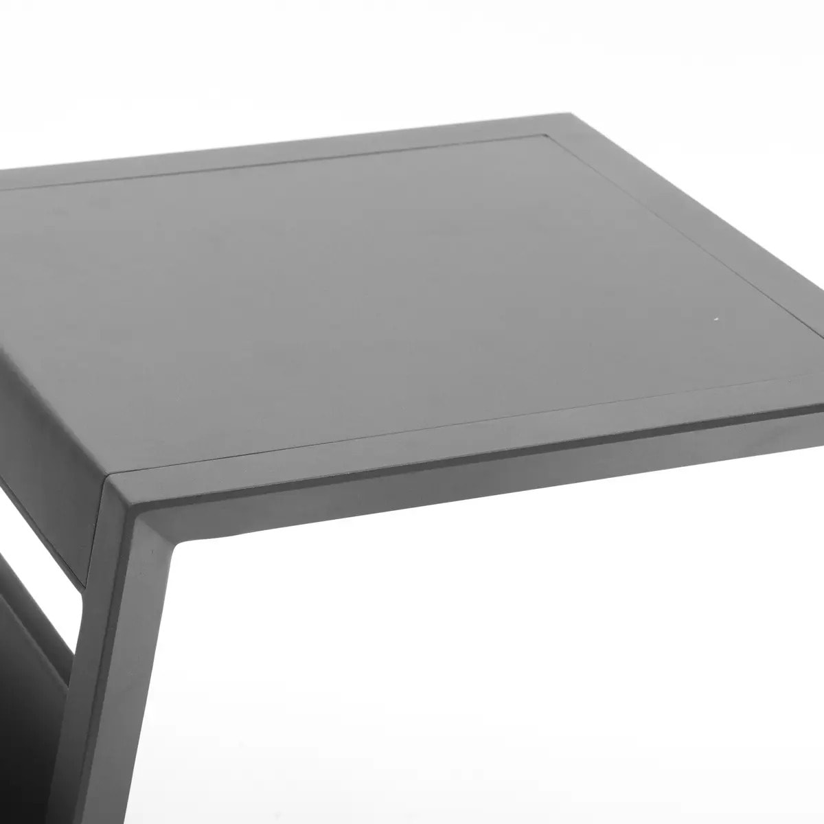 Table d'appoint de jardin carrée "Allure" graphite 55x45x55cm en aluminium traité époxy