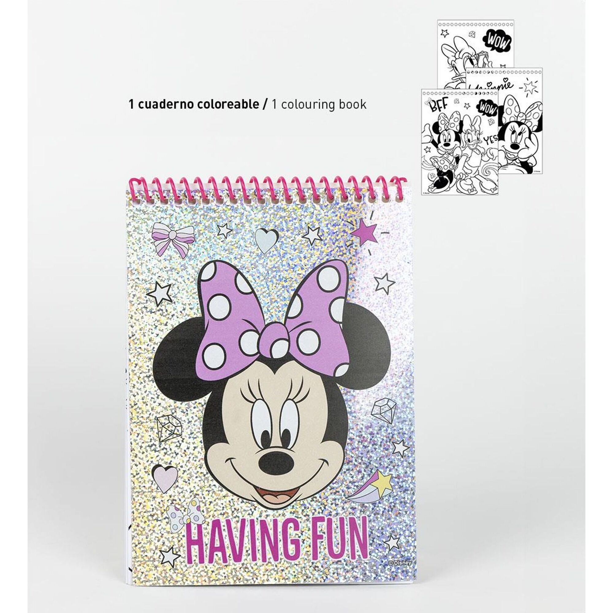 Conjunto De Papelería Coloreable Minnie 30.0 X 30.0 X 2.5 Cm