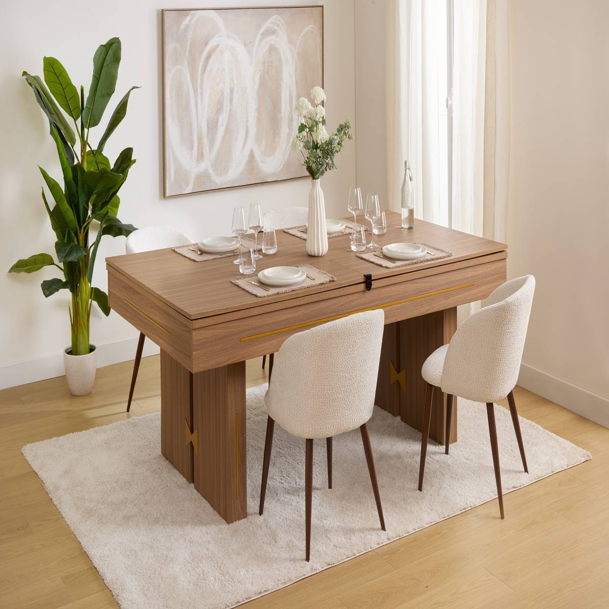 Table de billard Dave marron 215x121,8cm