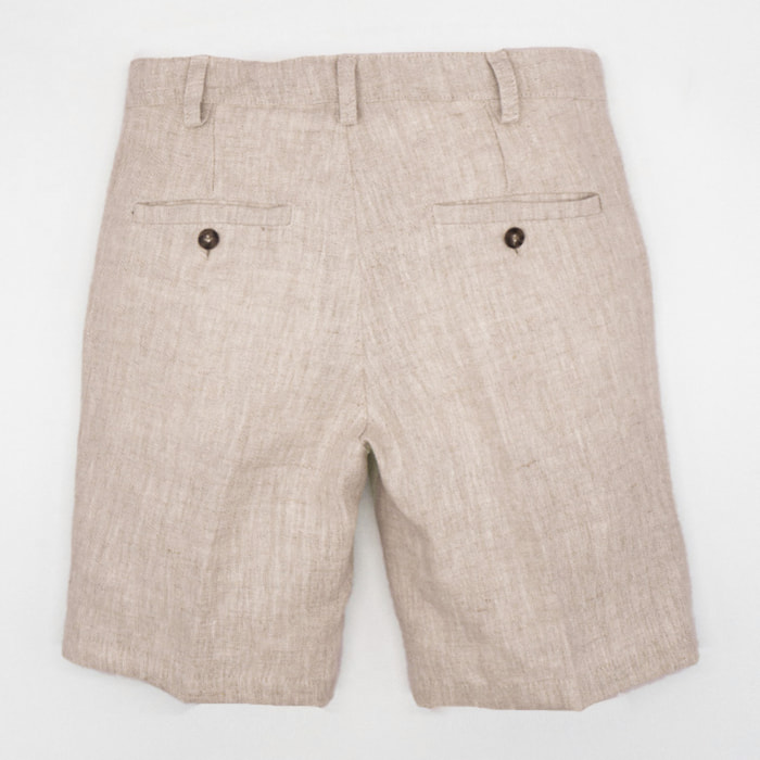 BERMUDA LINO RÚSTICO NATURAL