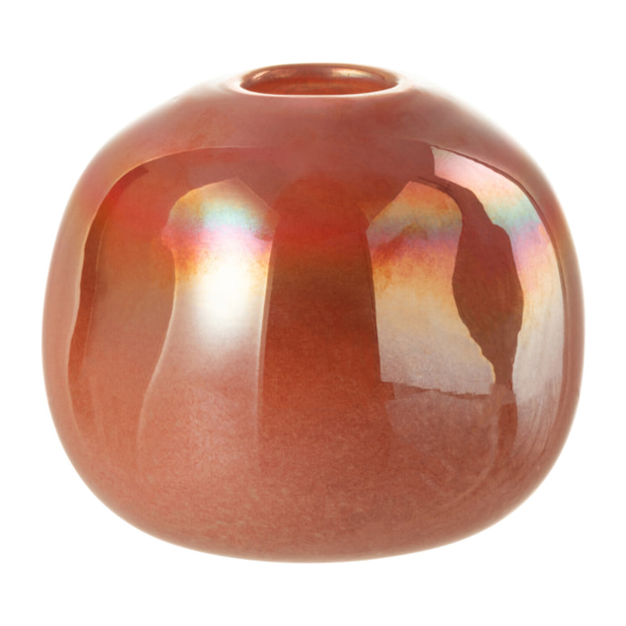 J-Line Vase Boule Verre Rouge Small