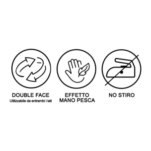 Copripiumino No Stiro Tinta Unita Bicolor Francesca Antracite Grigio