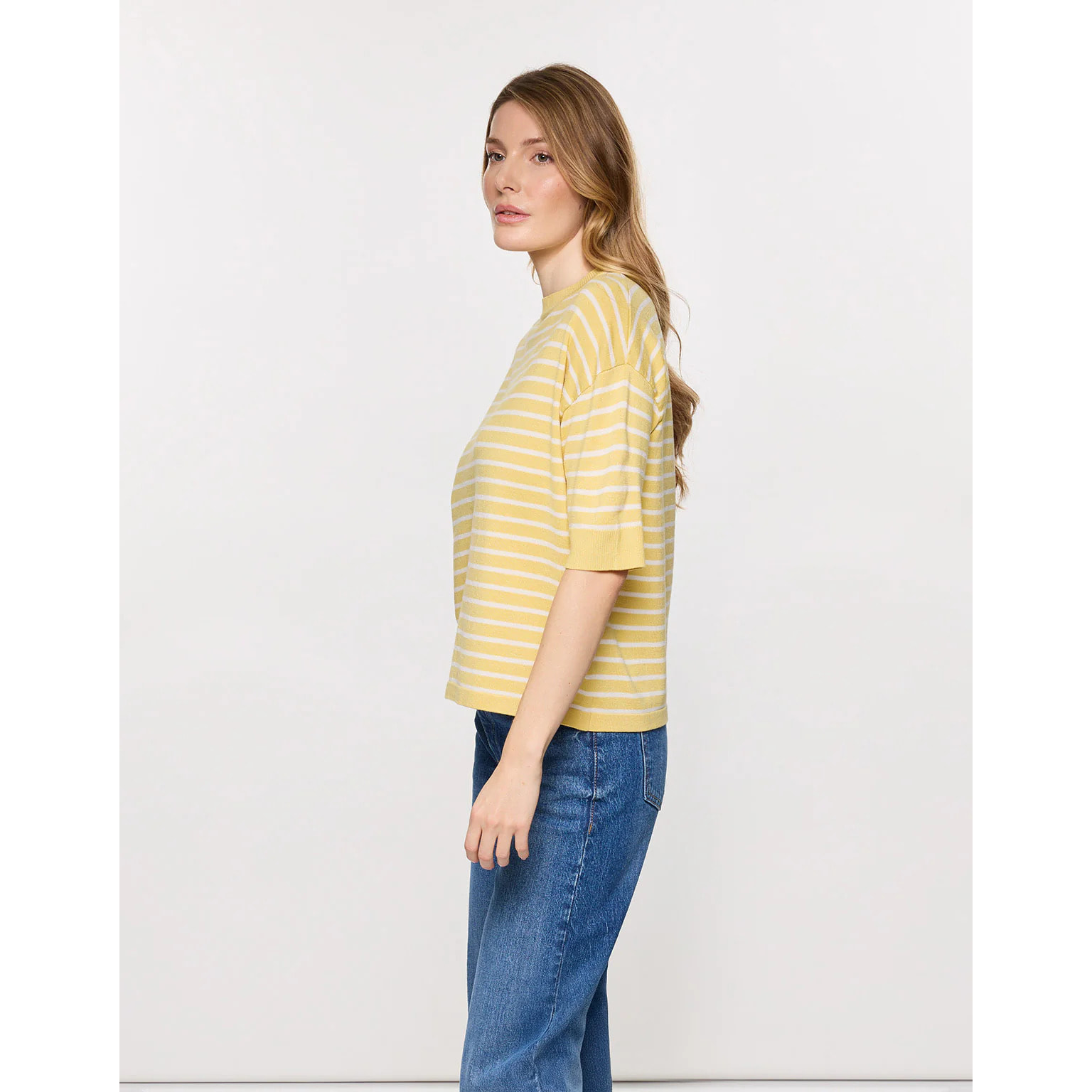 Camiseta de Punto a Rayas Amarilla - Gratera