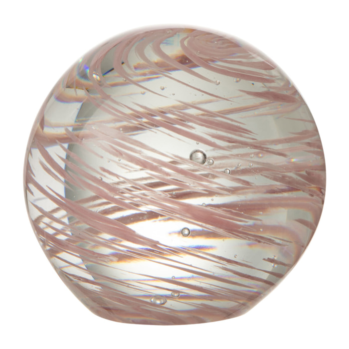 J-Line presse-papier Tourbillon - verre - rose - large