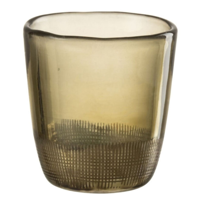 J-Line photophore Jaali - verre - vert - small - 2 pcs