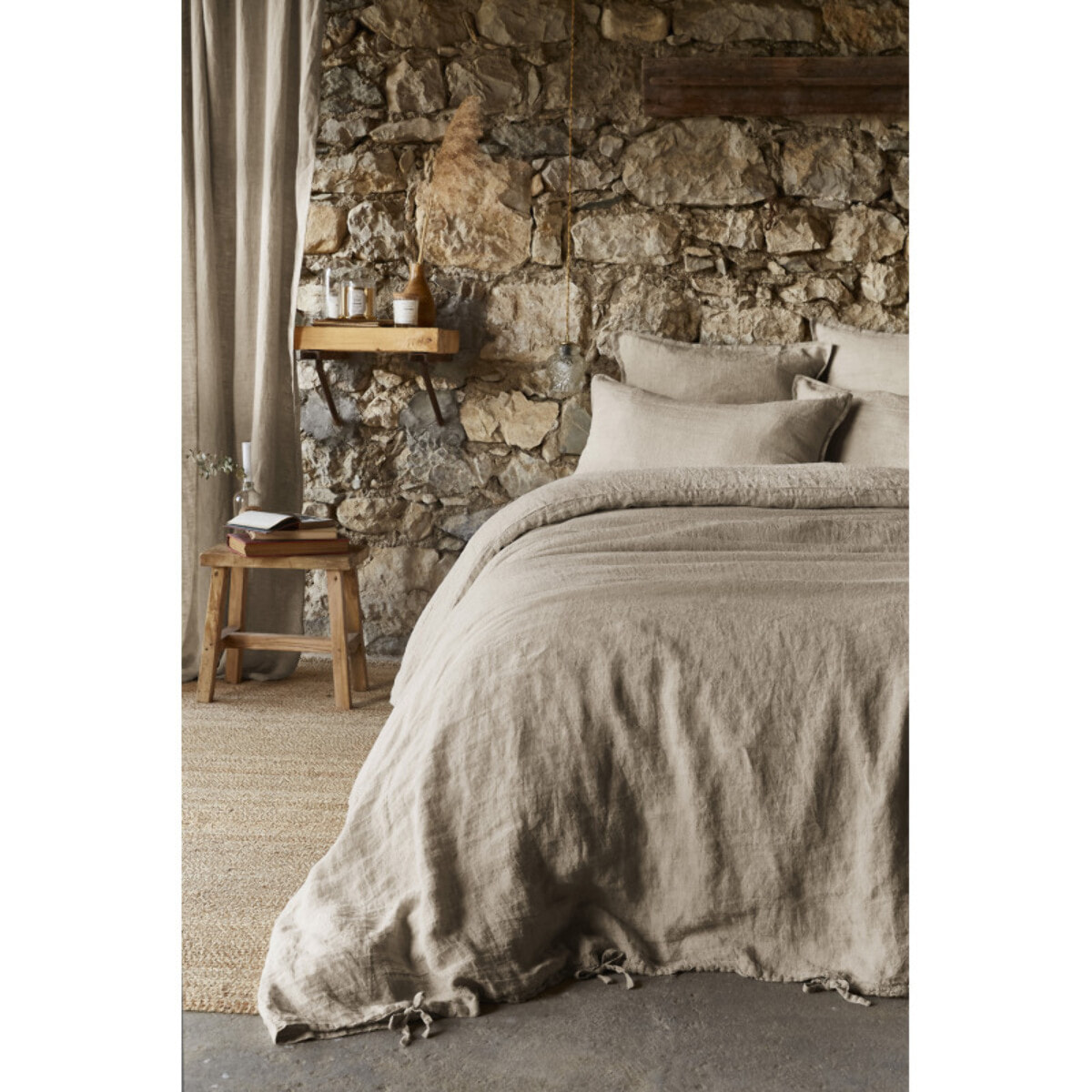 Housse de couette "Soline" Lin lavé - Couleur: Soline Sable