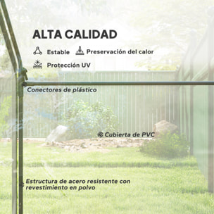 Invernadero Pequeño, Invernadero de Exterior con Ventana y Puerta con Cremallera, Marco de Acero, Cubierta de Plástico Impermeable Anti-UV para Cultivar Plantas, 180x100x168 cm, Transparente