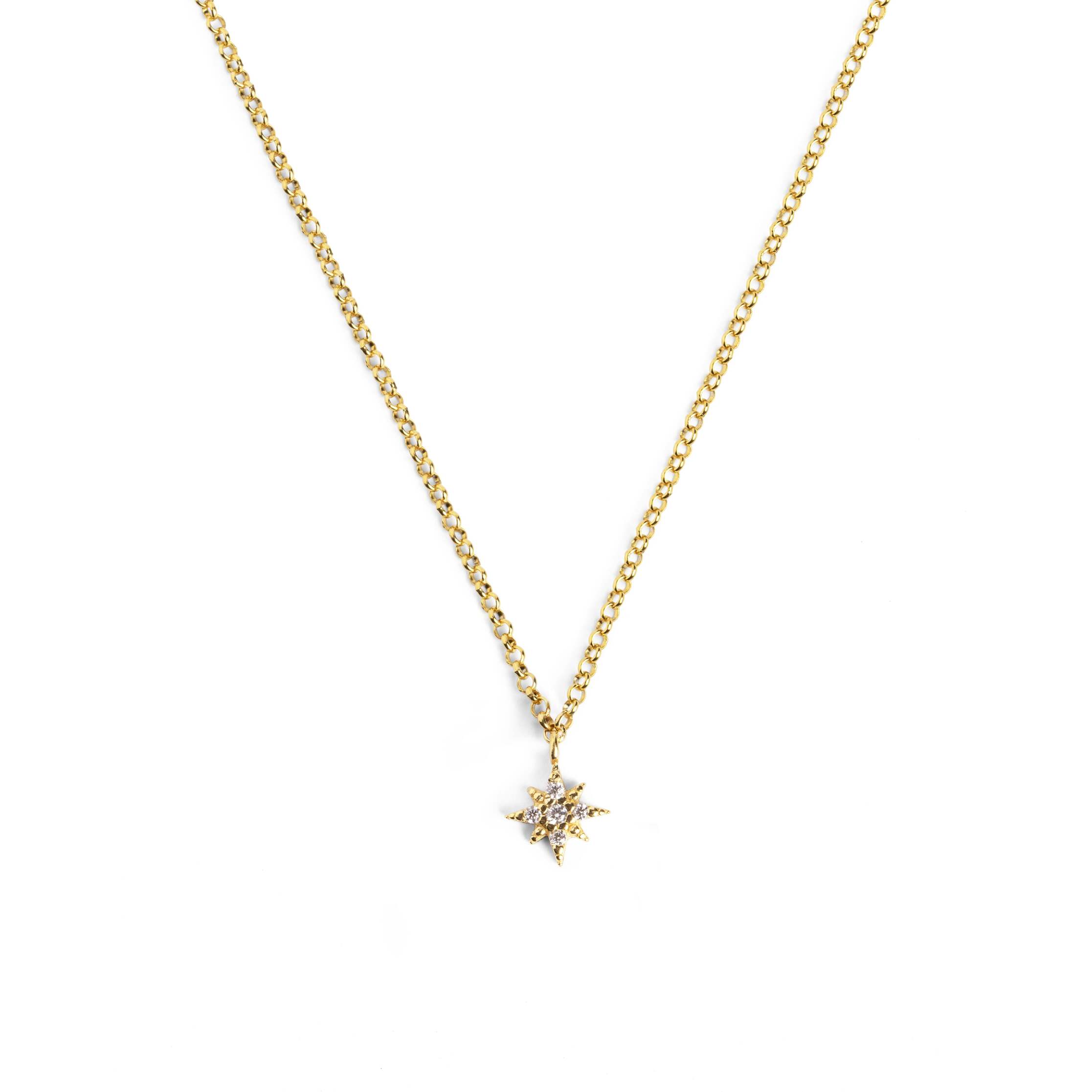 Collar Polar Star Plata Baño Oro