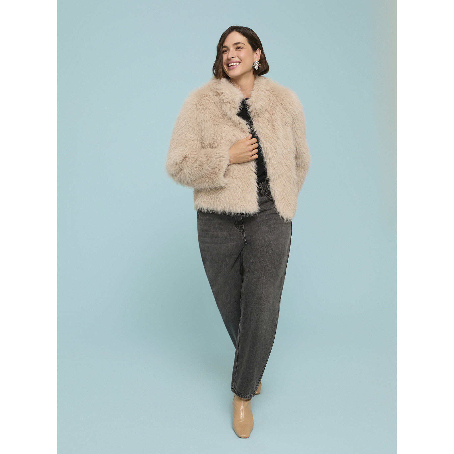 Fiorella Rubino - Jeans Mom Fit lavado oscuro - Gris