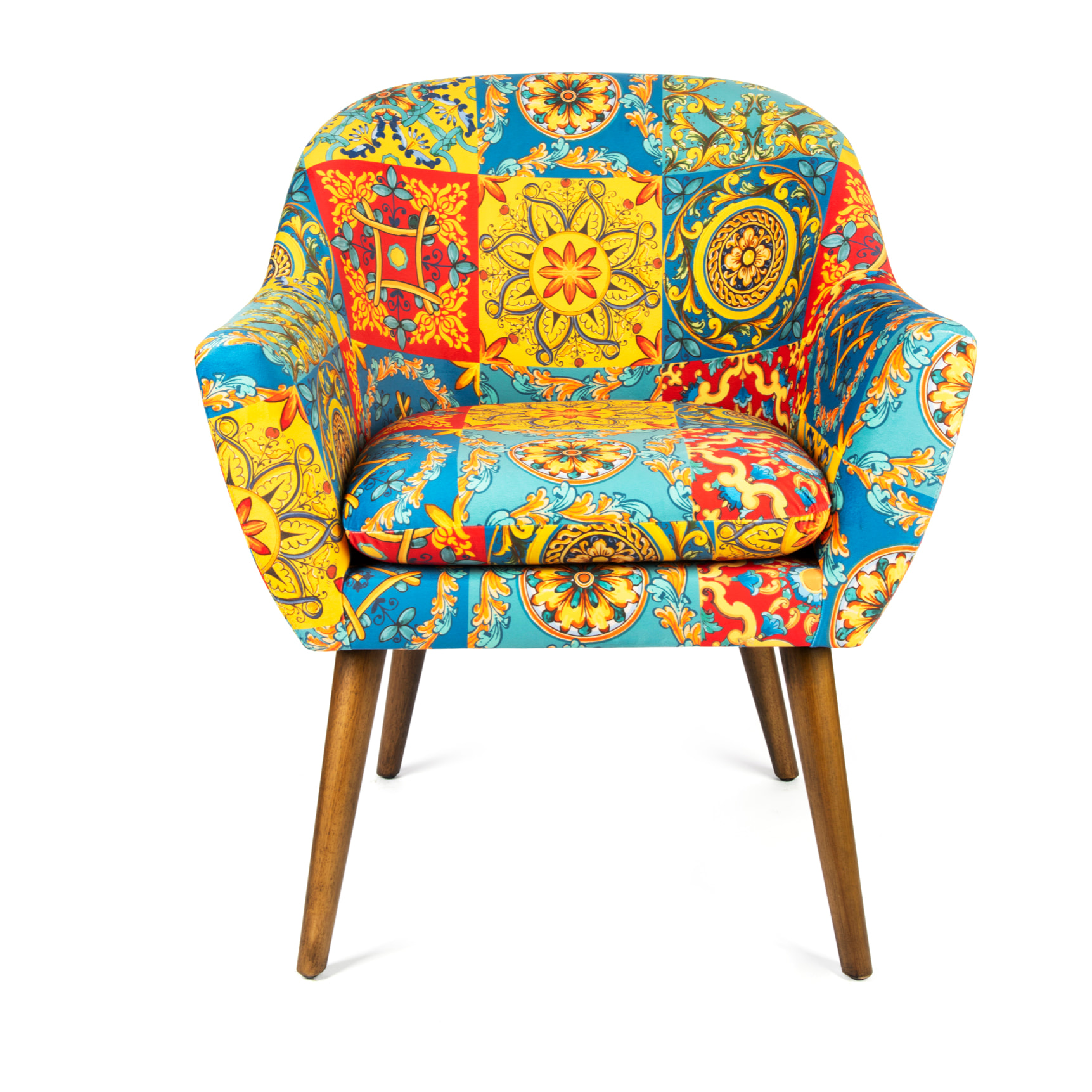 Poltrona Excelsa Trinacria poliestere e multistrato 70,5x65x83 cm multicolore