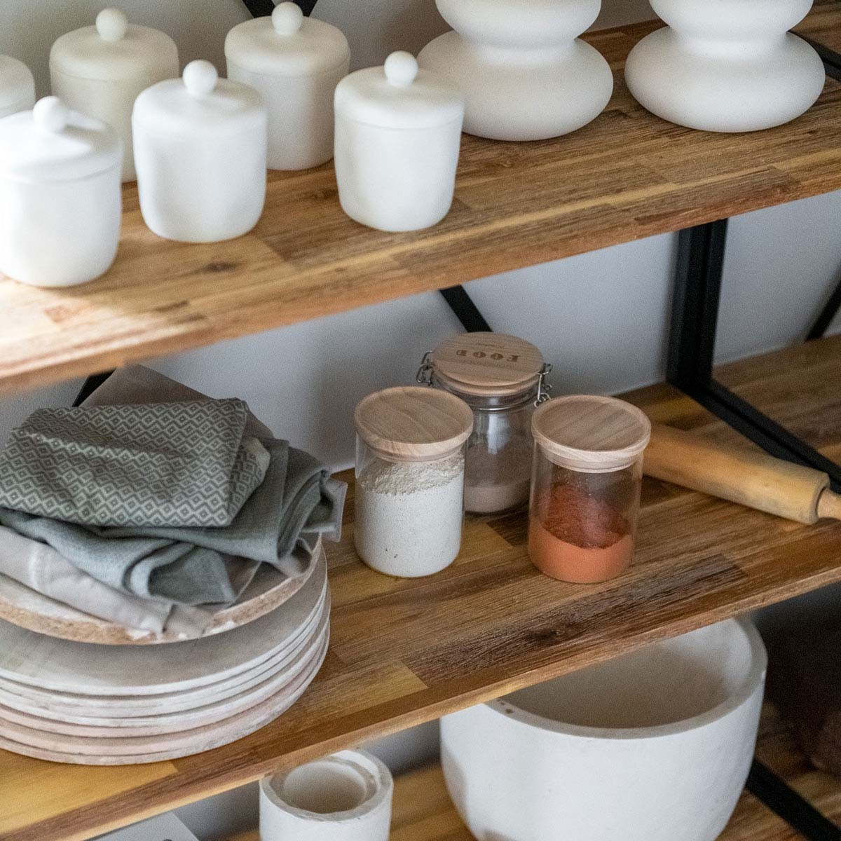 Bocal verre couvercle pin "Wording" 0,75L