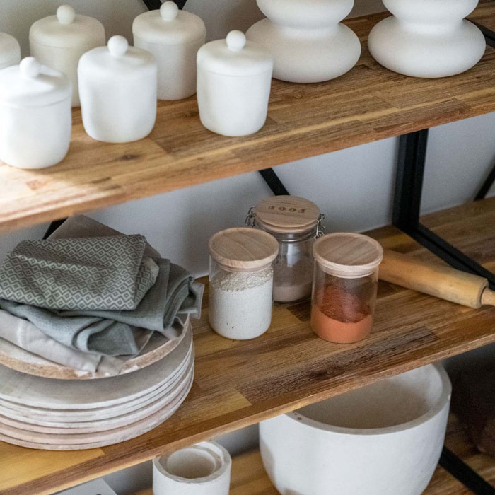 Bocal verre couvercle pin "Wording" 0,75L