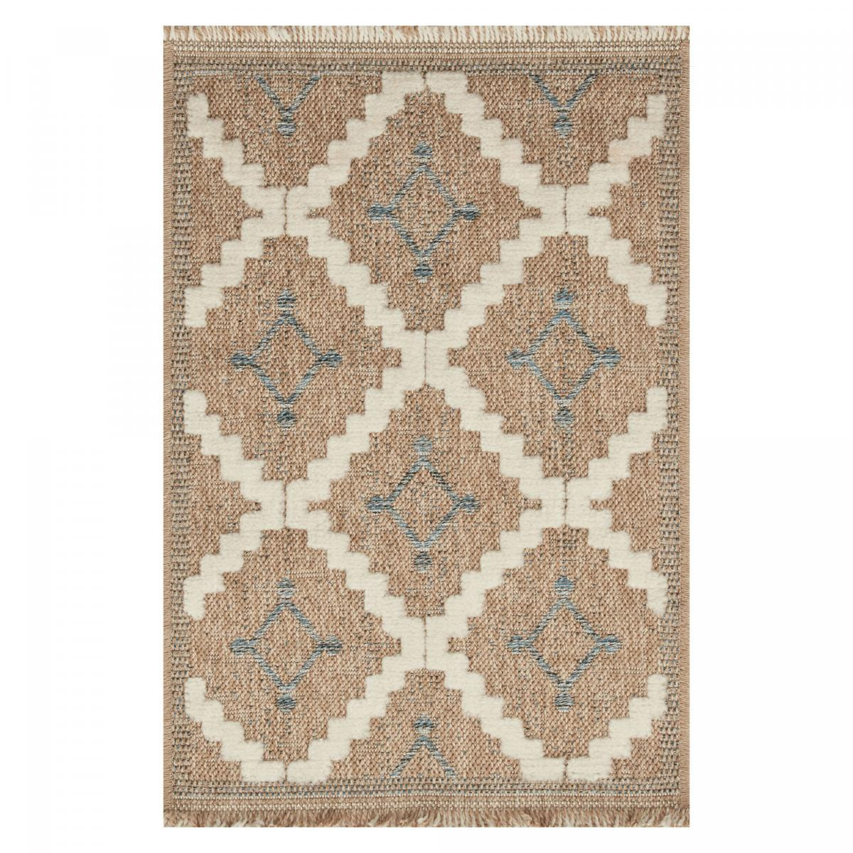 Tapis extérieur tissé kilim rectangle TEBI