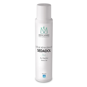 MEDICAFARM - Crème réfrigérante SEDADOL au menthol - Effet froid - Aide à soulager les douleurs et le phénomène des jambes lourdes - Flacon airless 250ml