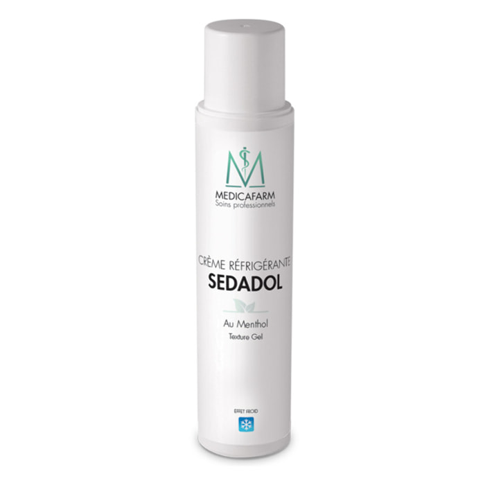 MEDICAFARM - Crème réfrigérante SEDADOL au menthol - Effet froid - Aide à soulager les douleurs et le phénomène des jambes lourdes - Flacon airless 250ml