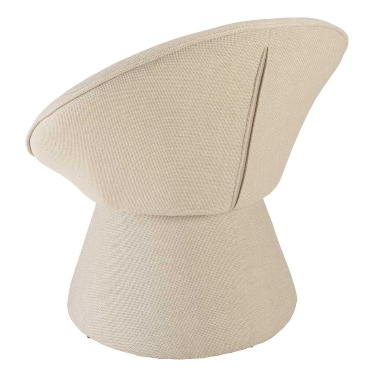 AGATHE - Fauteuil rembourré en tissu beige