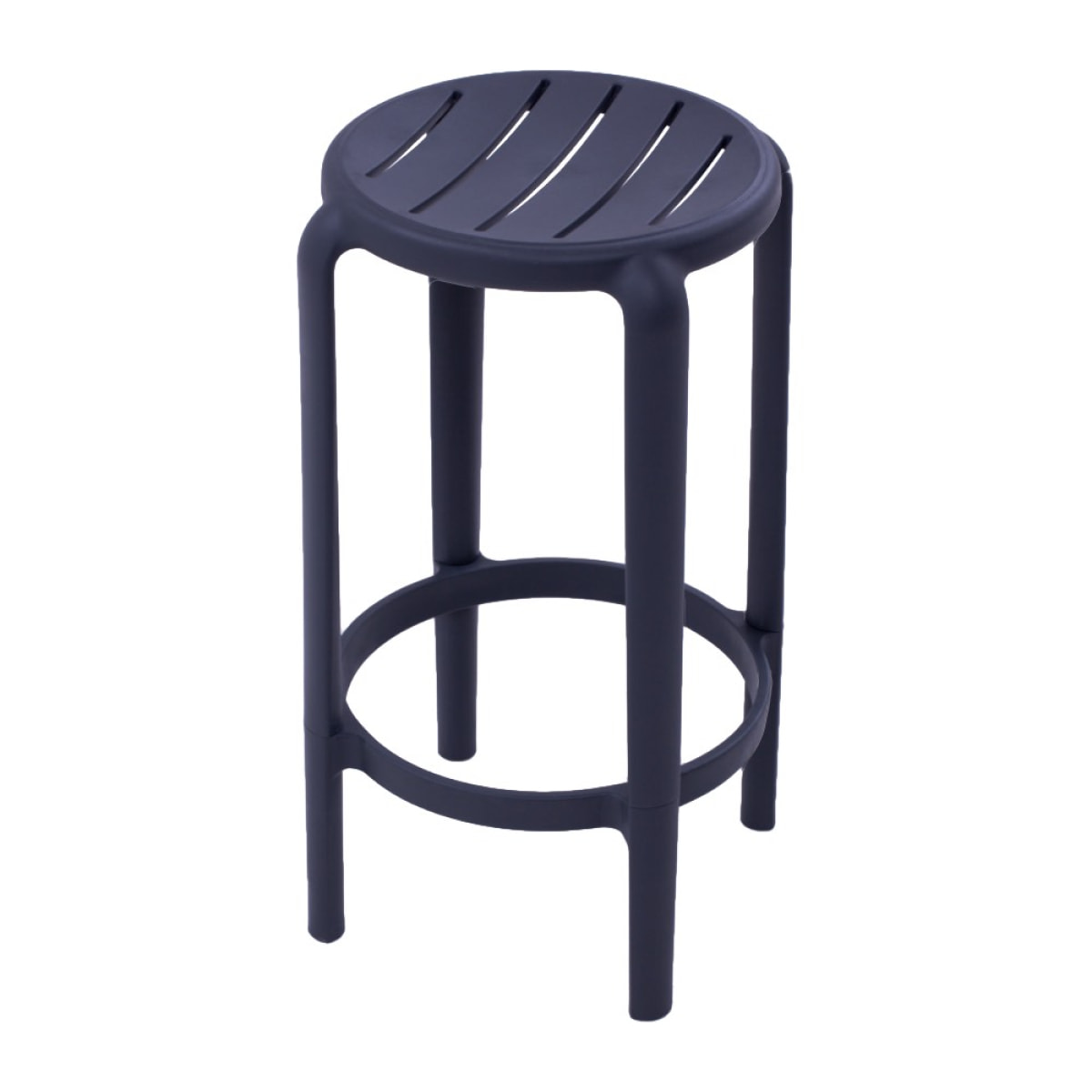 Set 2 sgabelli in polipropilene colore antracite