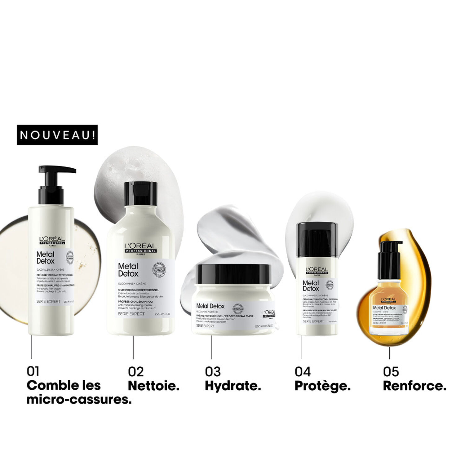 Série Expert Metal Detox - Masque protecteur - cheveux sensiblisés et cassants 250 ml
