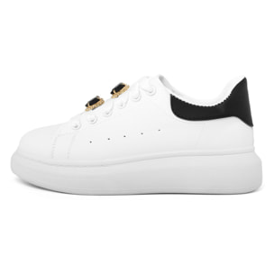 Sneakers Donna colore Bianco-Altezza tacco:4,5cm