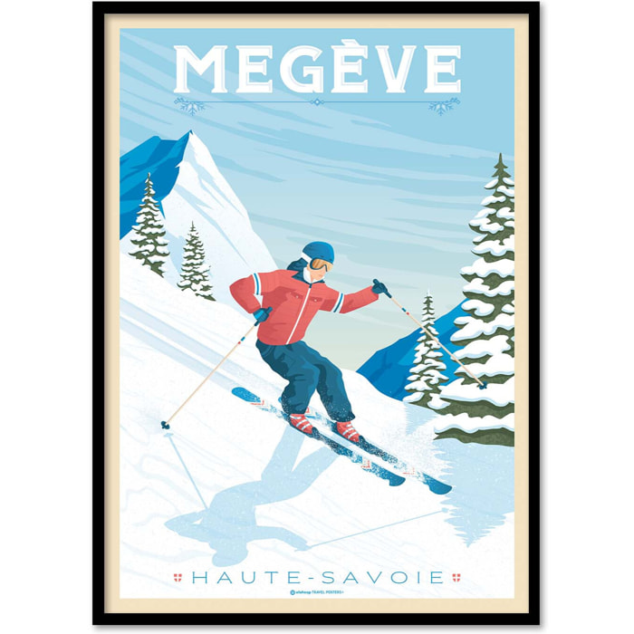 Affiche - Megeve - Olahoop Travel Posters